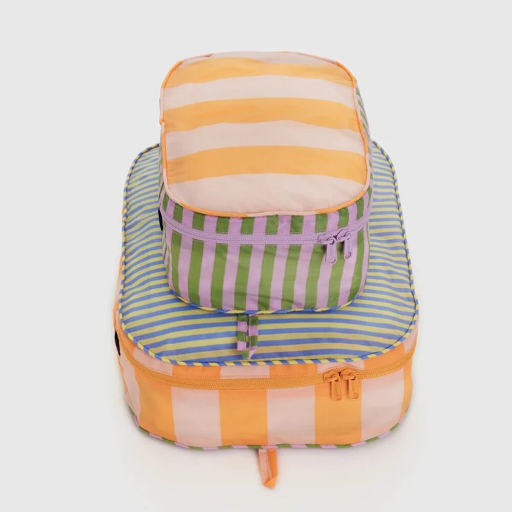 NWT Baggu Packing Cube Set Hotel Stripe